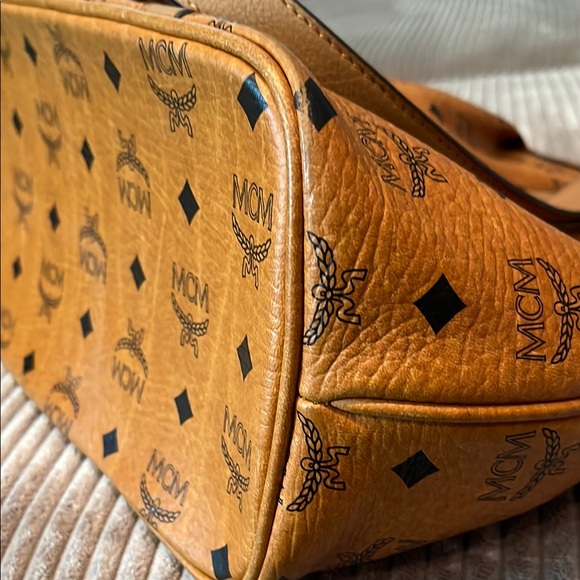 LIKE NEW MCM Brown Visetos Monogram Tote - Picture 14 of 16